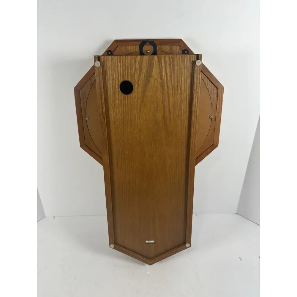 River City Radio Controlled Wall Clock Pendulum Oak Finish Westminster Style